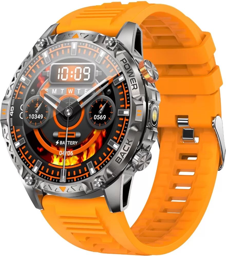 INF Multifunktionale Smartwatch mit Herzfrequenz-, Blutsauerstoff- und Schlafüberwachung - IP68 Wasserdicht Orange