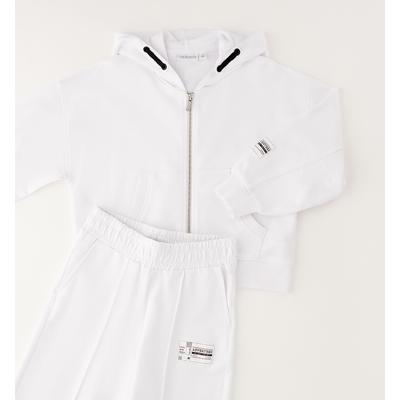 Fleeceoverall SARABANDA "GIRL SET", Mädchen, Gr. 128, EURO-Größen, weiß (optical weiß), 100% Baumwolle, Overalls