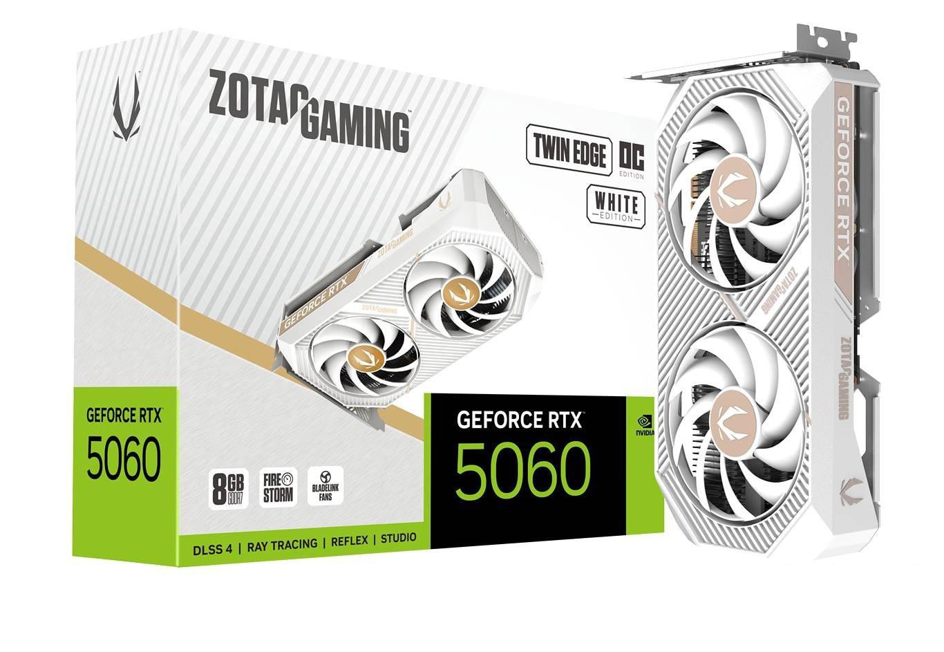 ZOTAC GAMING GeForce RTX 5060 Twin Edge OC White Edition Grafikkarte 8 GB