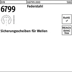 Sicherungsscheibe DIN 6799 f.Wellen 15 Federstahl 150 Stück