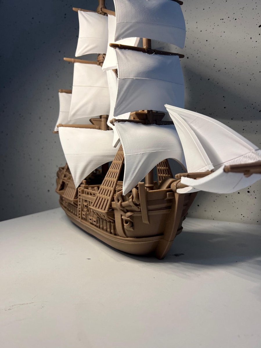 Historisch Piratenschip Model - Nautische Zeilschip Replica - Renaissance Galjoen Decor voor op tafel