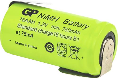 GP Ni-MH Industrial 750 AAH 1A1P-C1 Mignon (AA)-Akku NiMH 1.2V 750 mAh