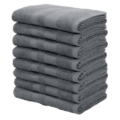 Handtücher OTTO HOME "Vanessa, 8 Handtücher, 50x100cm, in Standard- und Premium-Qualität", grau (stone), B:50cm L:100cm, Walkfrottee, Obermaterial: 100% Baumwolle, Handtücher, Handtücher mit Bordüre, 100% Baumwolle, einfarbig, weich