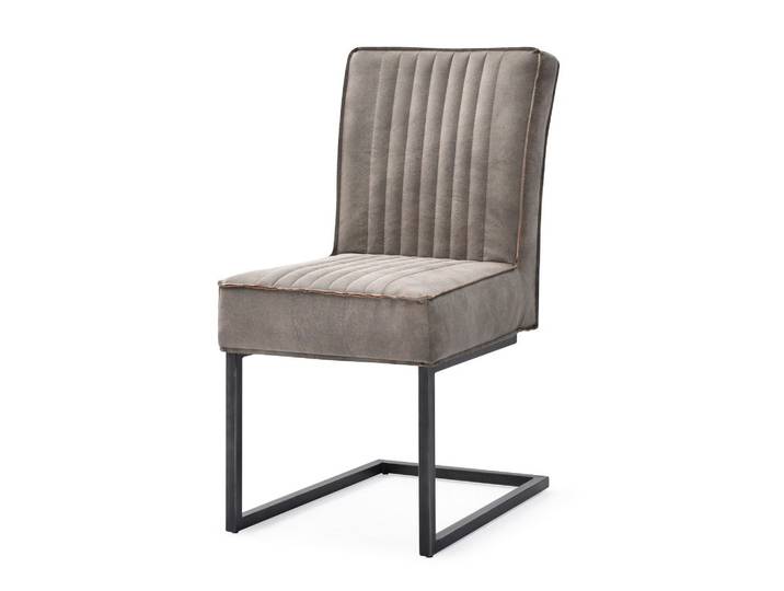 Esszimmerstuhl 'Odin' Bezug Taupe Gestell schwarz