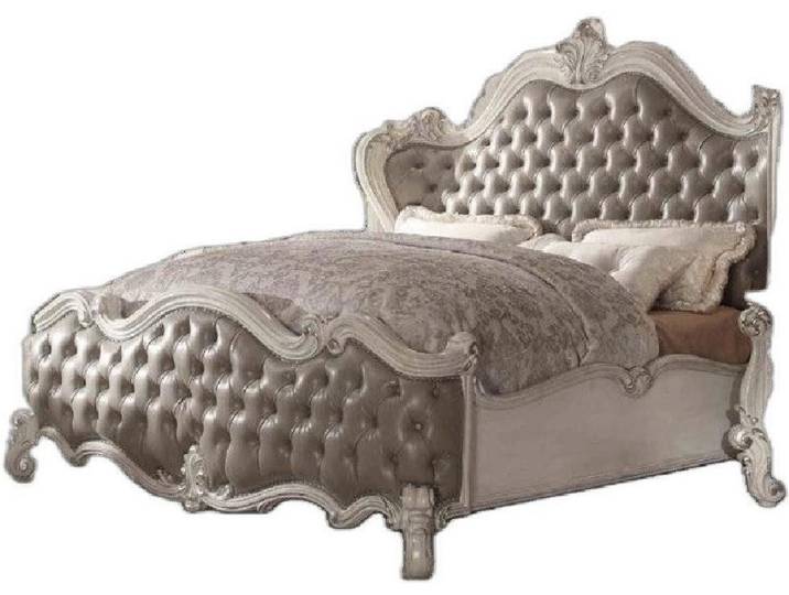 Xlmoebel Bett Barockstil Bett aus Leder im Chesterfield-Design (Bett, Bett), Hergestellt in Europa