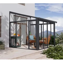 Palram - Canopia Aluminium Kaltwintergarten Sanremo | Anthrazit | 305x277x310 cm - Anthrazit