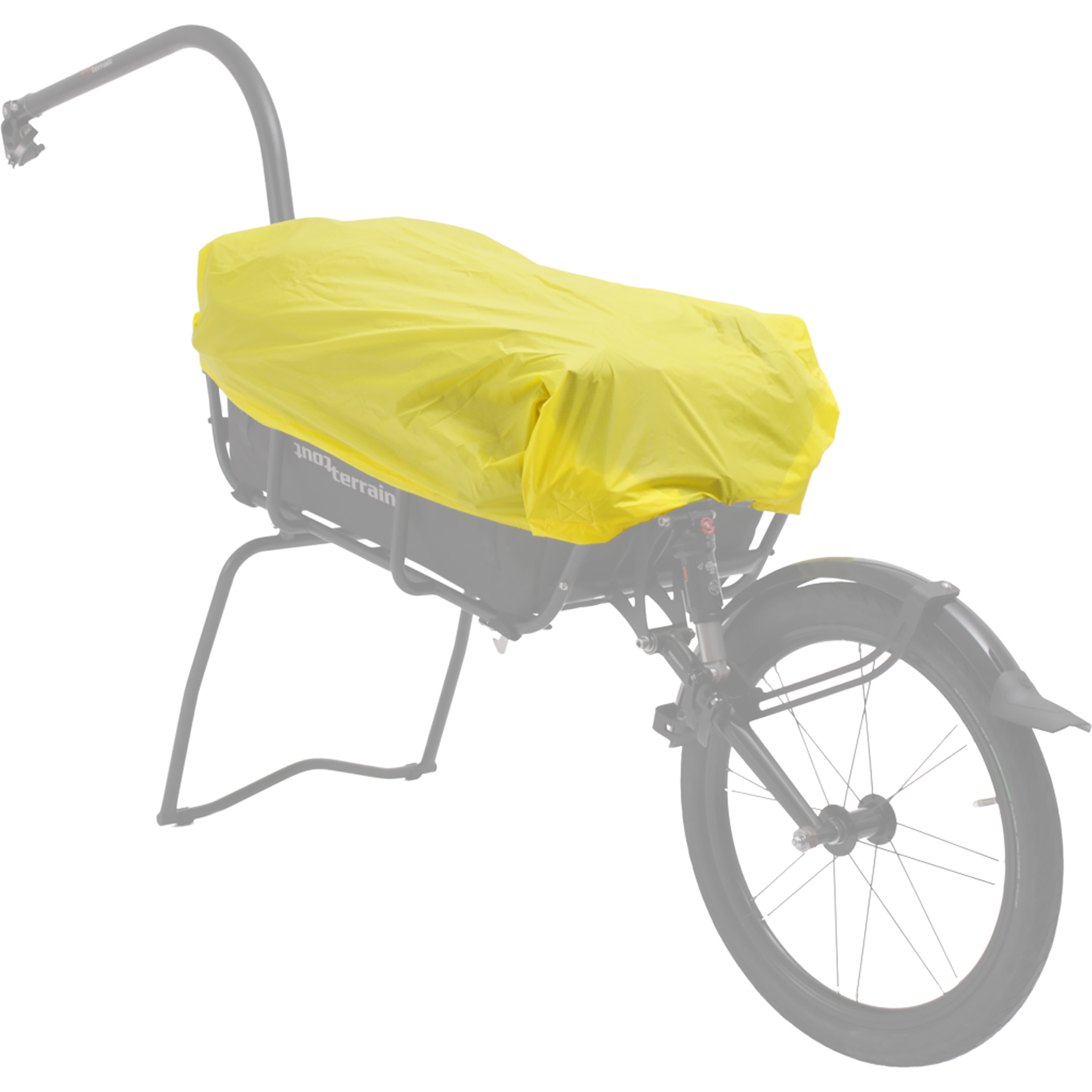 Tout Terrain Regenüberzug Fahrradanhänger gelb
