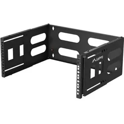 Lanberg WANDHALTERUNG 19 4HE 497X400/240 SCHWARZ, Serverschrank Zubehör, Schwarz