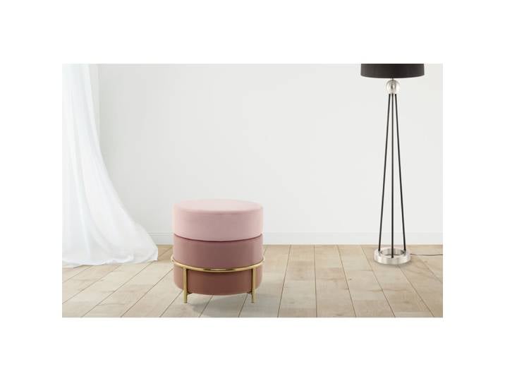 Tabouret rond en velours matilda
