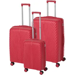 Check.IN Sydney Kofferset mit 4 Rollen Gr. L/M/S - rot Koffer24
