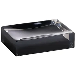 Brillantbad BISTA Seifenablage Polyresin Schwarz 110x30x70 mm für Bad & Küche >> Freistehend anwendbar