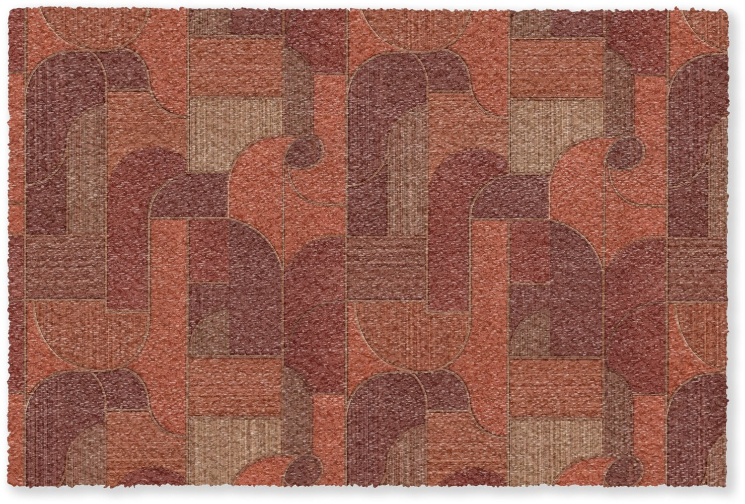MuchoWow Deurmat Geometrisch Abstract Bruin B/D: 120 x 80 cm