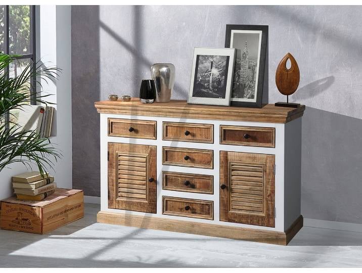 Sideboard 145x85cm 'Korsika' Mango weiß natur