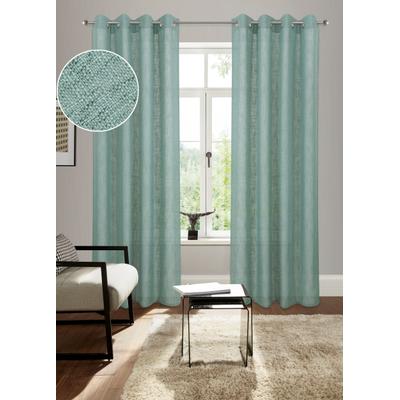 Gardine BRUNO BANANI "Jaden" Gr. 1, grün, B:140cm H:145cm, Polyester, Gardinen, Gardine, modern, zeitloser Schal, Leinenoptik