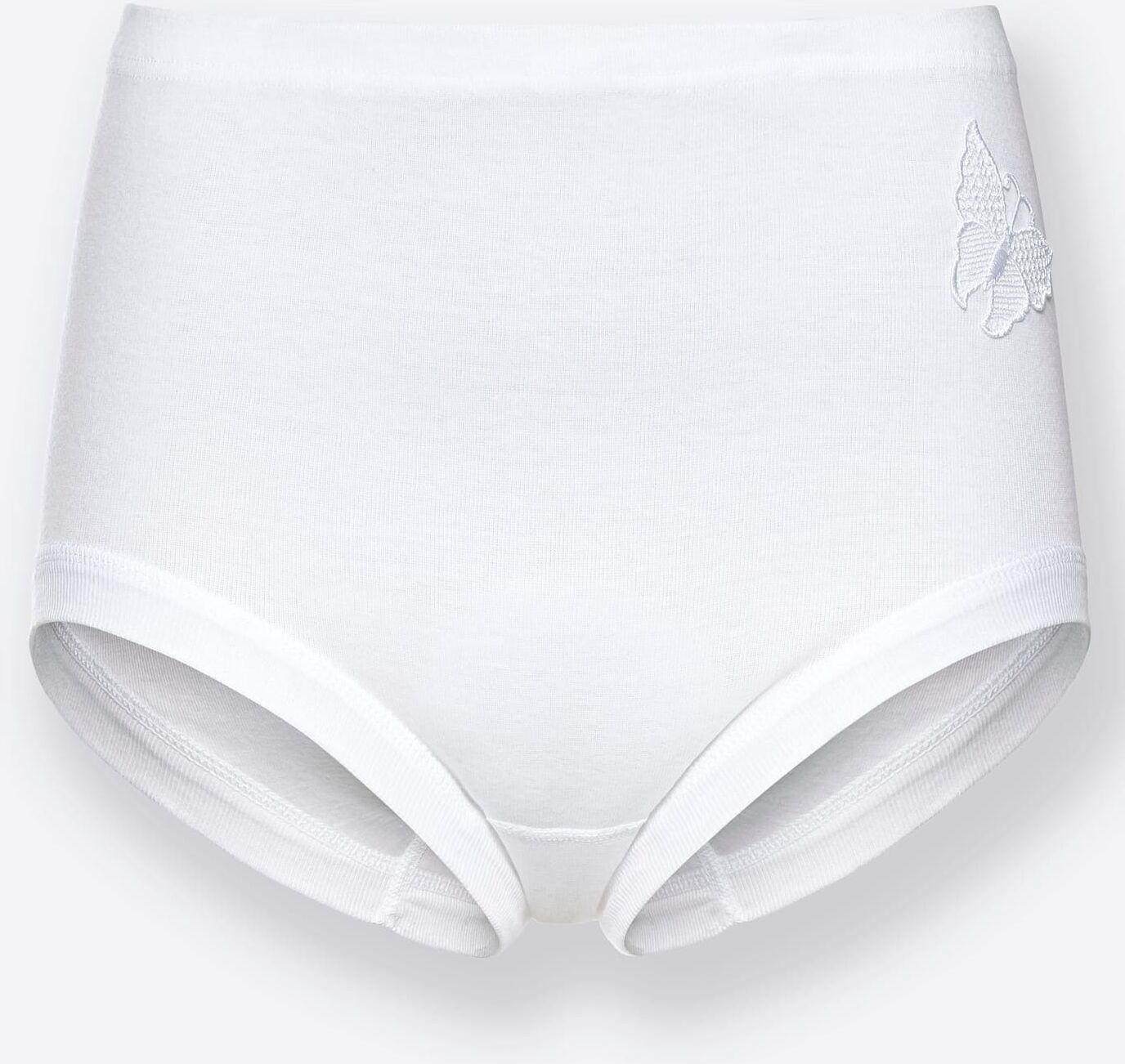 Taillenslip WÄSCHEPUR, Damen, Gr. 46, 3 Stk., weiss (weiß), 100% Baumwolle, Unterhosen Taillenslip weiß 46, 3 Stk.