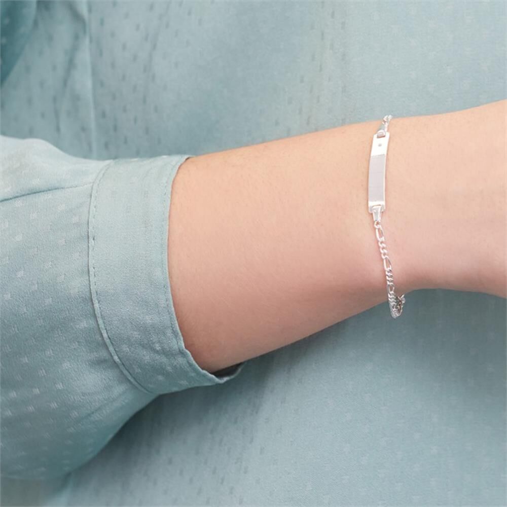 Unique ID-Armband Sterlingsilber Diamant silber
