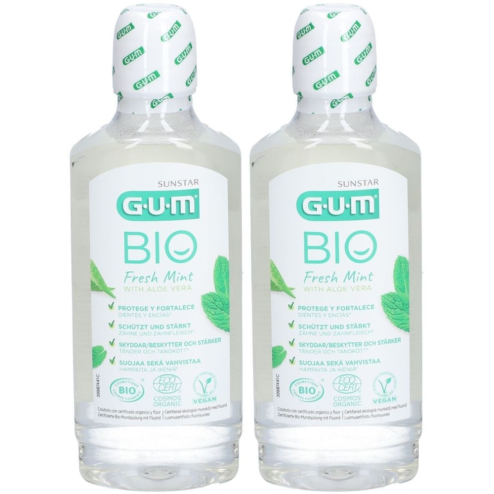 GUM BIO Mundspuelung x2 2x500 ml Mundwasser
