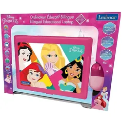 Lexibook Disney Prinzessin Lerncomputer - zweisprachiges pädagogisches Laptop - 124 Aktivitäten FR/EN (Englisch, Französisch, 3 - 4 Jahre)