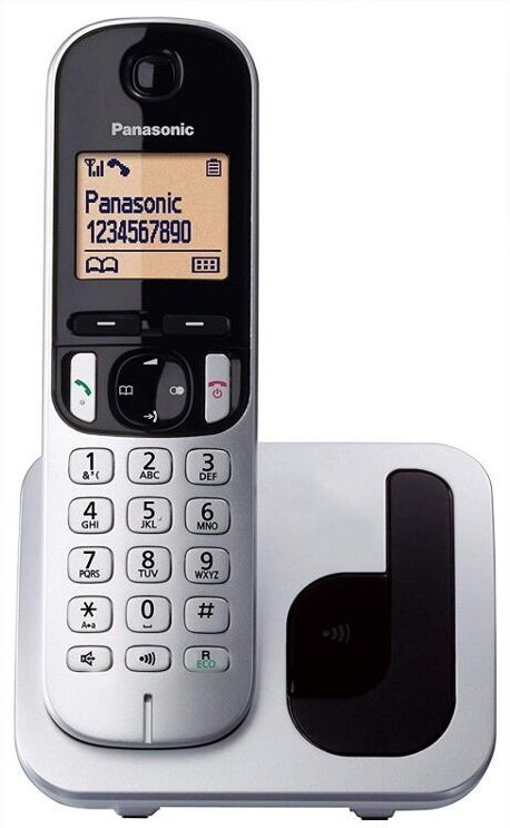 TELEFONE SEM FIOS PANASONIC TGC210 PRETO/CINZA
