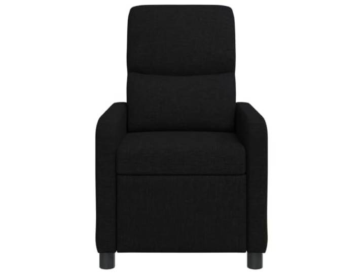 KTHLBRH Sessel mit Massage, schwarzer Stoff, 66 x 95 x 100 cm, Gestell aus Metall und Holz, Beine aus Kunststoff, Sitzfläche 50 x 54 cm, Höhe 47 cm, Gewicht max. 110 kg