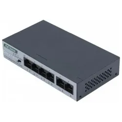Dexlan Fast Ethernet Switch, 6 x 100/10 Mbit/s 4 x PoE+ 60W (6 Ports), Netzwerk Switch, Schwarz