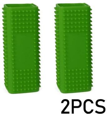 Uplifted Finds Hollow Silicone Multi Surface Pet Hair Remover 2 Pcs Green + Green