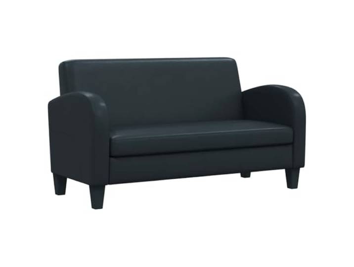 vidaXL Sofa 2-Sitzer Kunstleder Schwarz