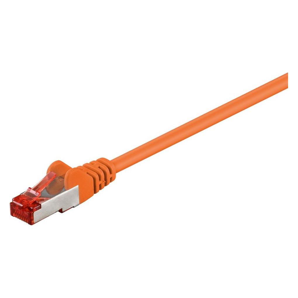 Goobay CAT 6 Patchkabel, S/FTP (PiMF), Orange, 1 m (CAT6, 1 m) (EAN:4040849934681)