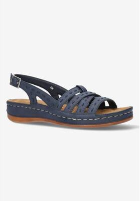 Women's Kehlani Sandals by Easy Street in Navy (Size 8 M)