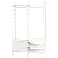 Schmale Garderobenwand funktional Weiß Beige