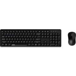 Rapoo 8150M Kabellos, Bluetooth® Tastatur, Maus-Set Deutsch, QWERTZ Schwarz R-13080