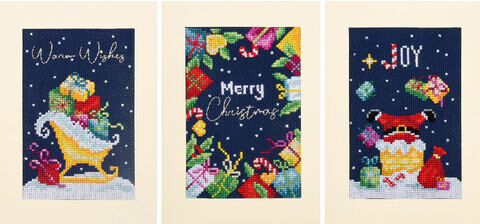 Grußkarten "Christmas Wishes", 3er-Set