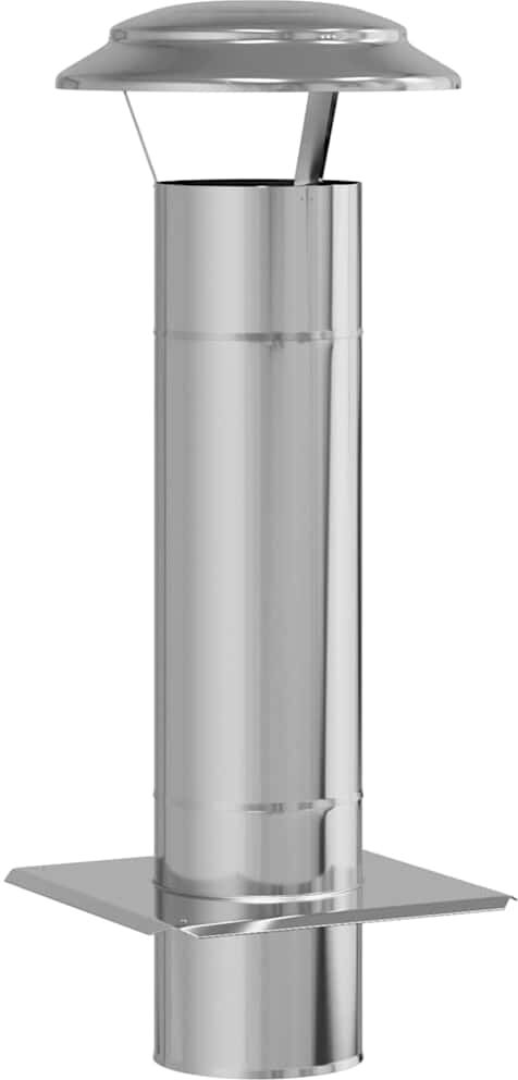 vidaXL Extension de Conduit Argenté 25 x 25 x 65 cm Acier inoxydable
