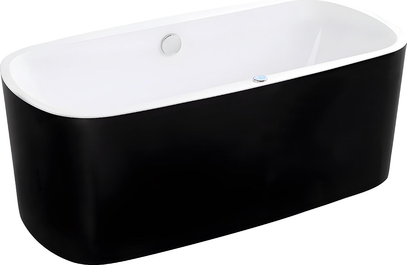 LED-Whirlpool Badewanne - 1 Person - 155 L - Schwarz - SIRGAO