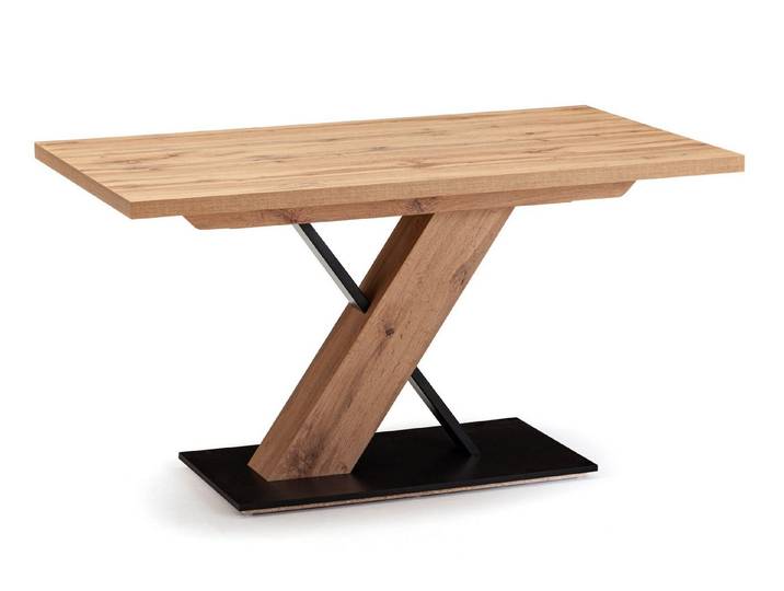 58 aufm Kessel Esstisch Säulentisch ausziehbar Dorinda 120x75x80 Dekor Applachian Eiche (inkl. Versand, Lieferung bis Verwendungsstelle), Stabiler Stand dank Säulengestell und hochwertigen Materialien