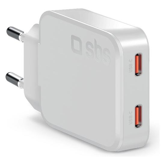 SBS Ultraschlankes 65-Watt-GaN-Ladegerät (65 W, 2 Ports) (TETRGAN2C70SLIM)