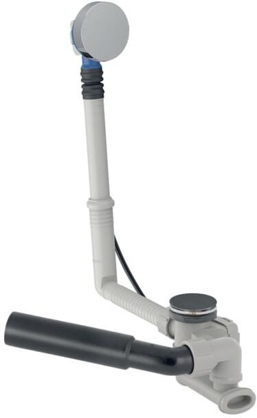 Geberit d52 Badewannenablauf 150520216 mit Drehbetätigung, mit Fertigbauset, Länge 26cm, hochglanz-verchromt