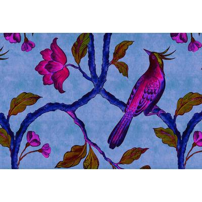 Fototapete LIVING WALLS "Walls by Patel Bird Of Paradise 1", blau, B:4m L:2,7m, Vlies, Tapeten, Vlies, Wand, Schräge