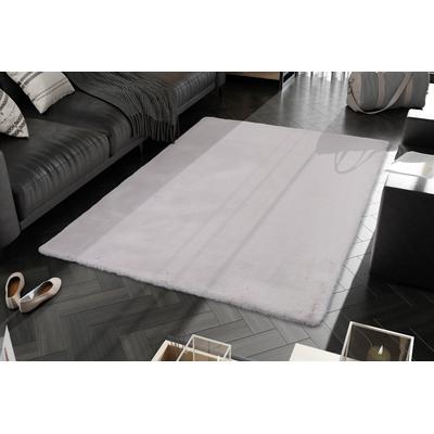 Hochflor-Teppich OCI DIE TEPPICHMARKE "ROCKY SOFT, Fell Haptik", braun (cappuccino), B:80cm H:35mm L:150cm, Polyester, Teppiche, Kunstfell, weich, kuschelig, maschinell gewebt, Kaninchen Haptik
