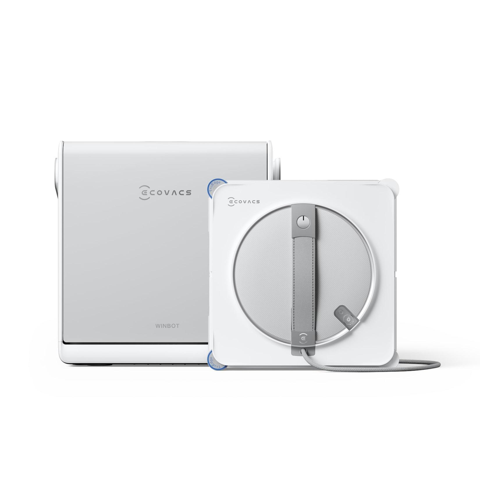 ECOVACS WINBOT W2S OMNI EU Fensterputzroboter (TruEdge™-Schrubber, WIN-SLAM 4.0, All-in-One-Reinigungsstation, 12-stufiger Schutz, 110 min Akkulaufzeit)