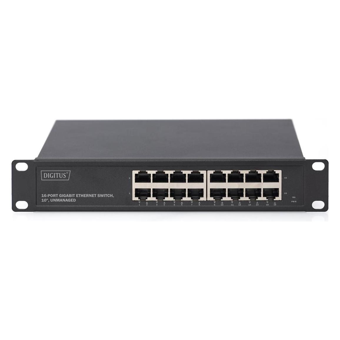 Digitus 10" Gigabit Ethernet Switch, 16-Port, Unmanaged (16 Ports) (DN-80115-1)