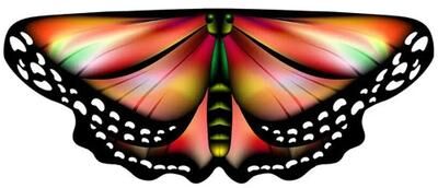 Uplift Essentials Kids Butterfly Wings Cape & Fairy Shawl Costume style 1