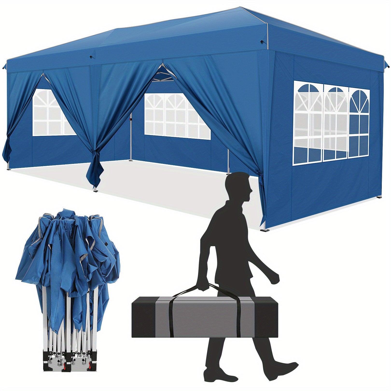 Pop-up-Zelt - Partyzelt - Faltzelt - Sonnenschutz - Markise - 3 x 6 Meter - Einfach aufzubauen