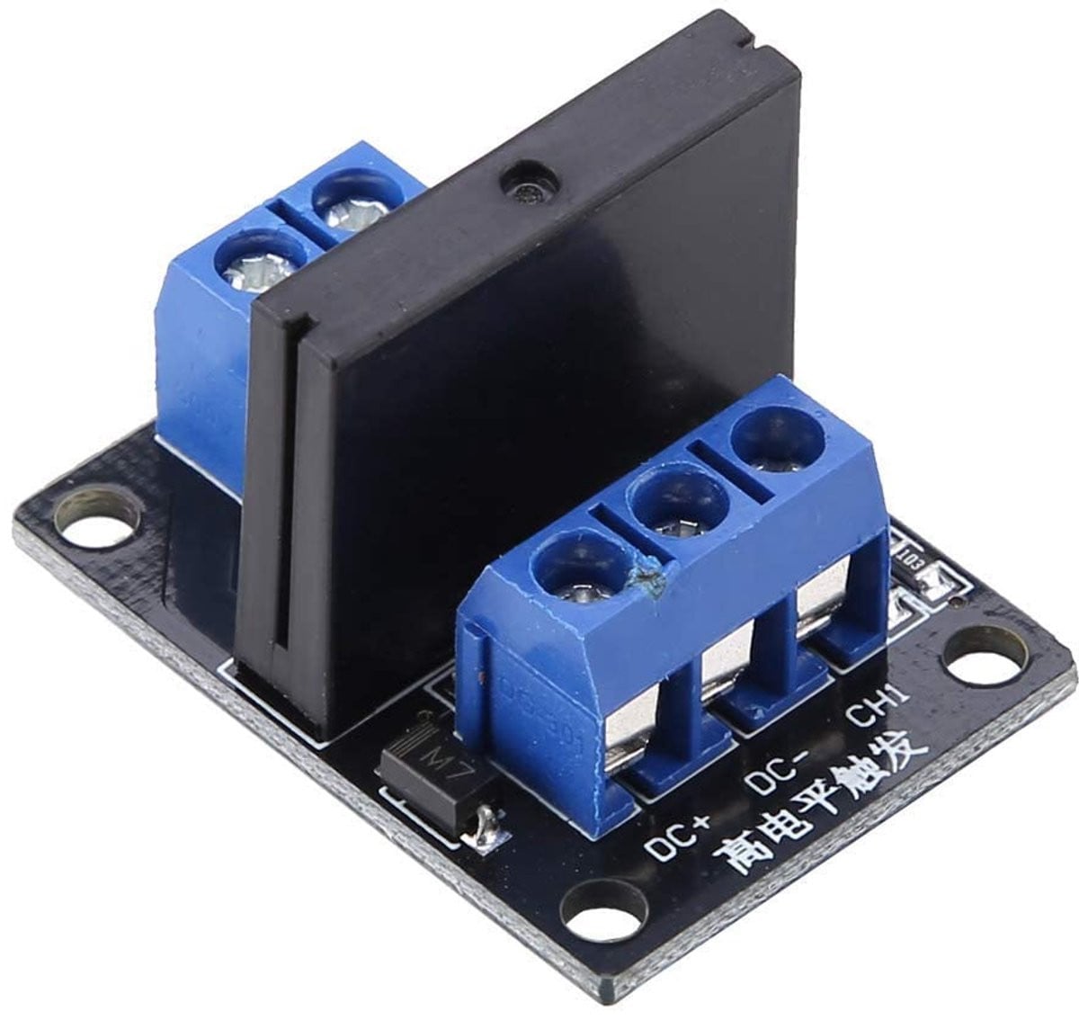 5V Statische Relaismodule, 1-kanaals SSR-kaart met elektronische componenten voor panelmontage