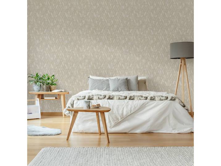 Vliestapete Ethnic Stitch 52 x 1005 x 2cm Beige