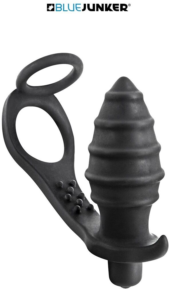 Blue Junker Plug anal vibrant et cockring
