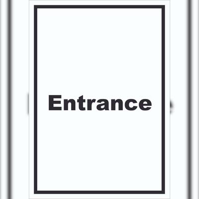 HB-Druck Entrance Schild mit Text Eingang hochkant A2 (420x594mm)