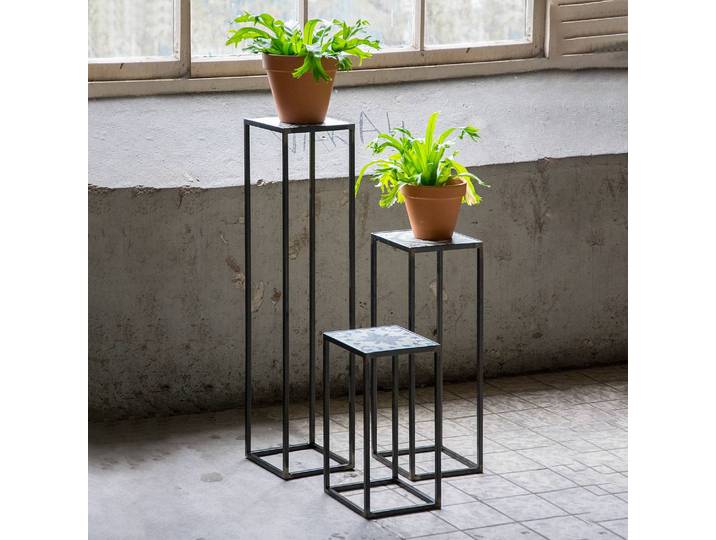 home24 Bijzettafel Almaraz II 40cm blauw/zwart