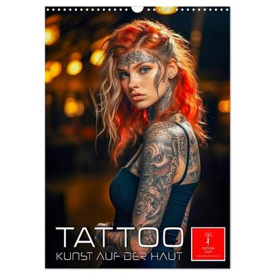 Tattoo Kunst auf der Haut (Wandkalender 2027 DIN A3 hoch), CALVENDO Monatskalender