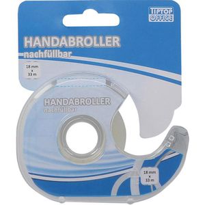 TipTop-Office Klebebandabroller transparent, Tischabroller für Klebeband 19mm x 33m